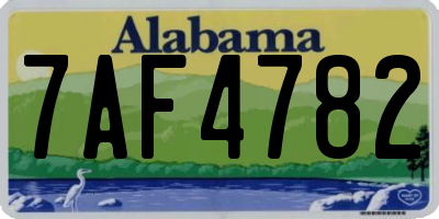 AL license plate 7AF4782