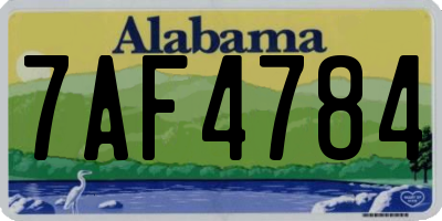 AL license plate 7AF4784