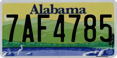 AL license plate 7AF4785