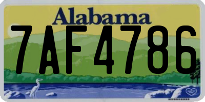 AL license plate 7AF4786