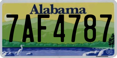AL license plate 7AF4787