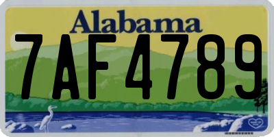 AL license plate 7AF4789