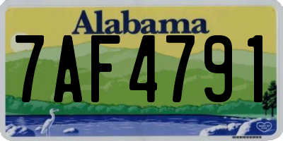 AL license plate 7AF4791