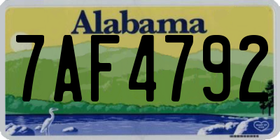 AL license plate 7AF4792