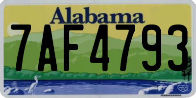 AL license plate 7AF4793