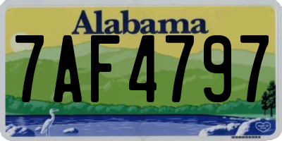 AL license plate 7AF4797