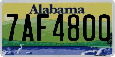 AL license plate 7AF4800