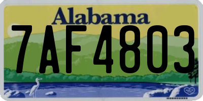 AL license plate 7AF4803