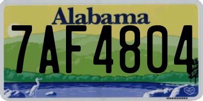 AL license plate 7AF4804