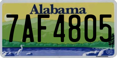 AL license plate 7AF4805