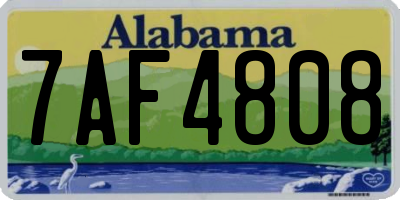 AL license plate 7AF4808