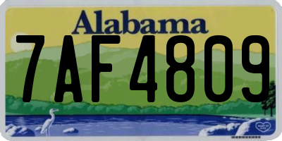 AL license plate 7AF4809