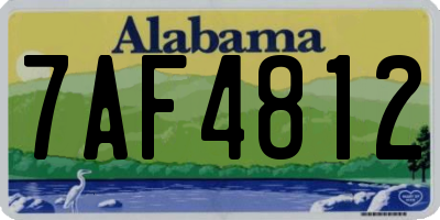 AL license plate 7AF4812