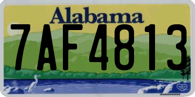 AL license plate 7AF4813