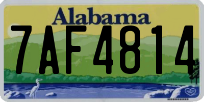 AL license plate 7AF4814