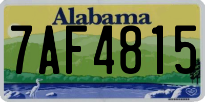 AL license plate 7AF4815