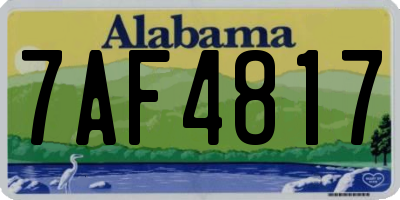 AL license plate 7AF4817