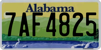 AL license plate 7AF4825