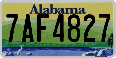 AL license plate 7AF4827