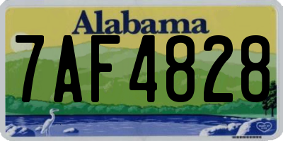 AL license plate 7AF4828