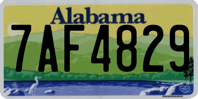 AL license plate 7AF4829
