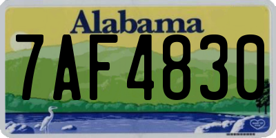 AL license plate 7AF4830