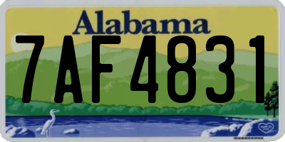 AL license plate 7AF4831