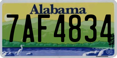 AL license plate 7AF4834