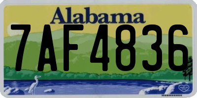 AL license plate 7AF4836