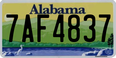 AL license plate 7AF4837