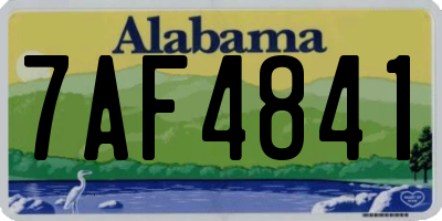 AL license plate 7AF4841