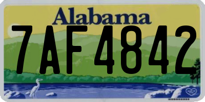 AL license plate 7AF4842