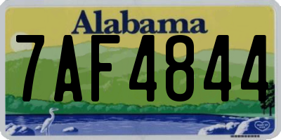 AL license plate 7AF4844