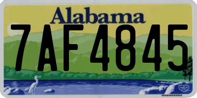 AL license plate 7AF4845