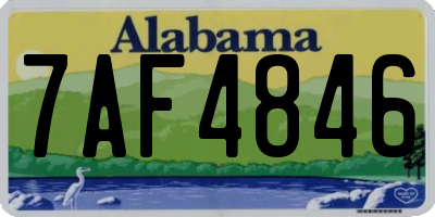 AL license plate 7AF4846