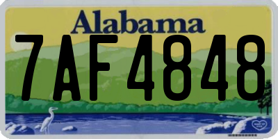 AL license plate 7AF4848