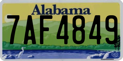 AL license plate 7AF4849