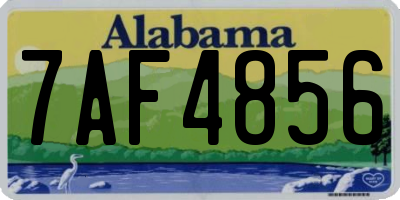 AL license plate 7AF4856