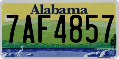 AL license plate 7AF4857