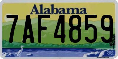 AL license plate 7AF4859