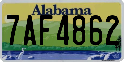 AL license plate 7AF4862