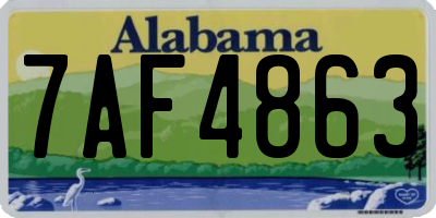 AL license plate 7AF4863