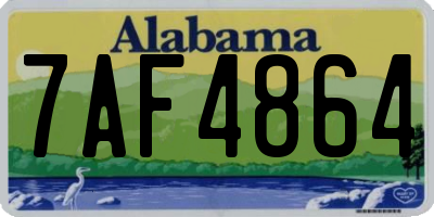 AL license plate 7AF4864