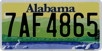 AL license plate 7AF4865