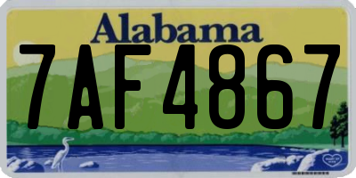 AL license plate 7AF4867