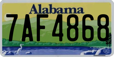 AL license plate 7AF4868