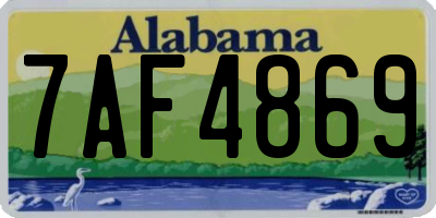 AL license plate 7AF4869