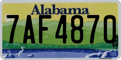 AL license plate 7AF4870