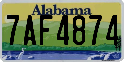 AL license plate 7AF4874