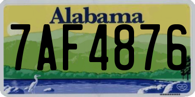 AL license plate 7AF4876